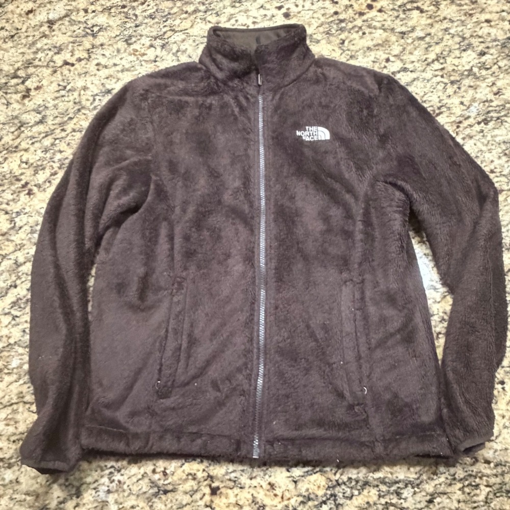 The North Face Osito Fleece Jacket Womens Medium Brown Full Zip High Pile Plush